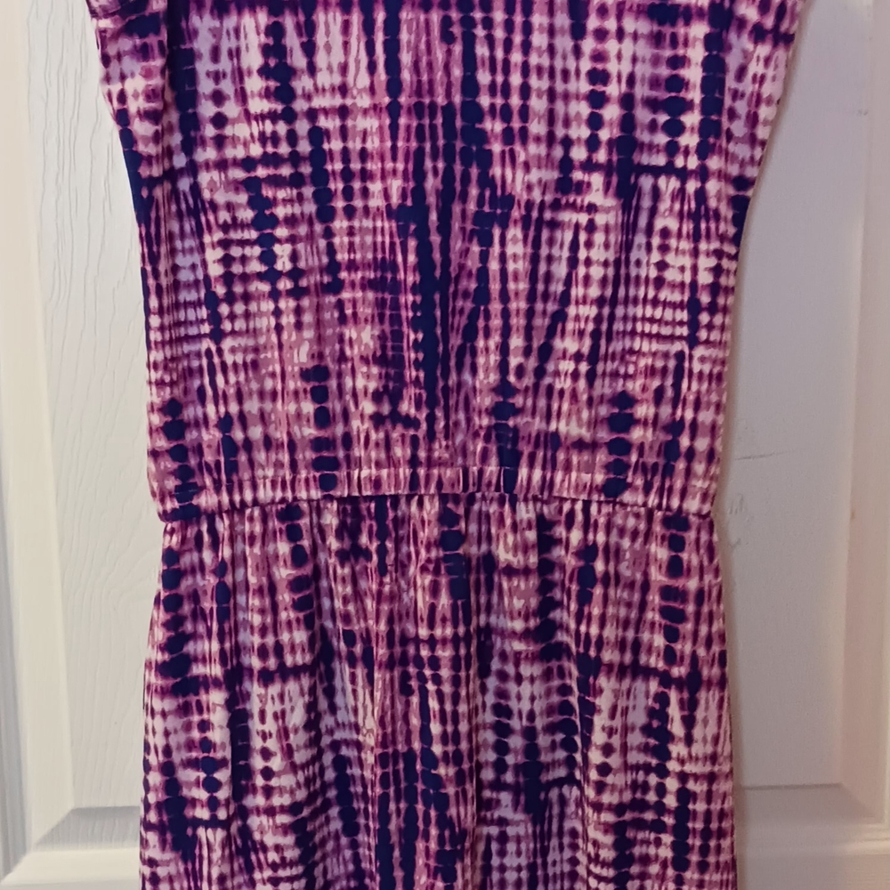 Purple and White Tie-Dye Dress
